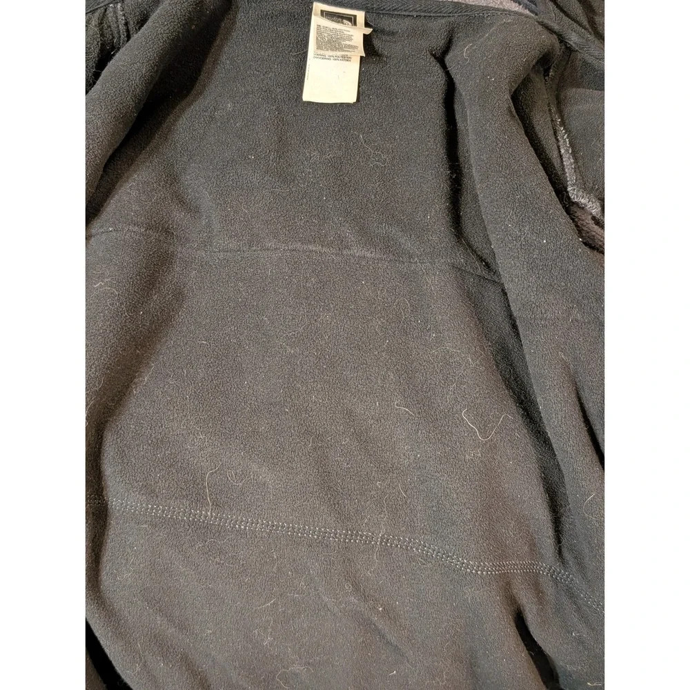 The North Face Mens Gray Black Full Zip Fleece Hoodie Jacket‎ Size M Colorblock